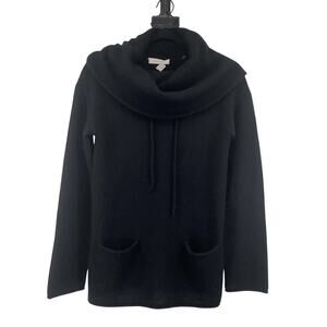 Christopher Fischer Womens Black Cashmere Sweater Long Sleeve Size XS Cowl Neck
